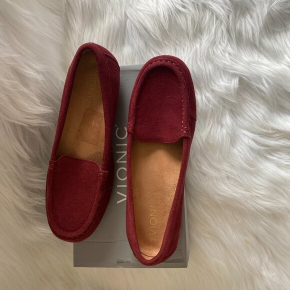 Vionic suede loafers Wine - Picture 3 of 6